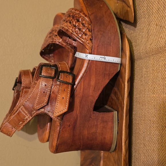 Bed Stu Kenya leather and wood platform sandals - Picture 9 of 9